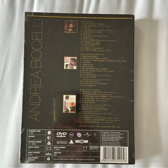 NWT Andrea Bocelli Special De Luxe Sound & Vision Edition DVD 2006 Unopen Sealed - Picture 6 of 6